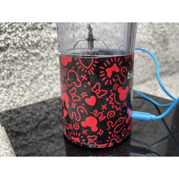 Disney Blendjet Mickey Mouse Portable Blender Love Story Red Black W/charger USB - Picture 3 of 12